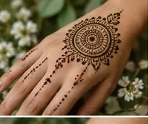 Mandala sur le dos de la main