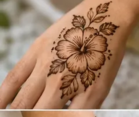 Grande fleur sur le bras
