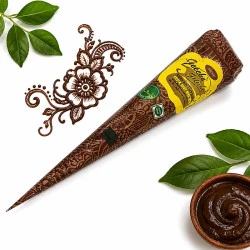 Cône de henné Golecha marron foncé